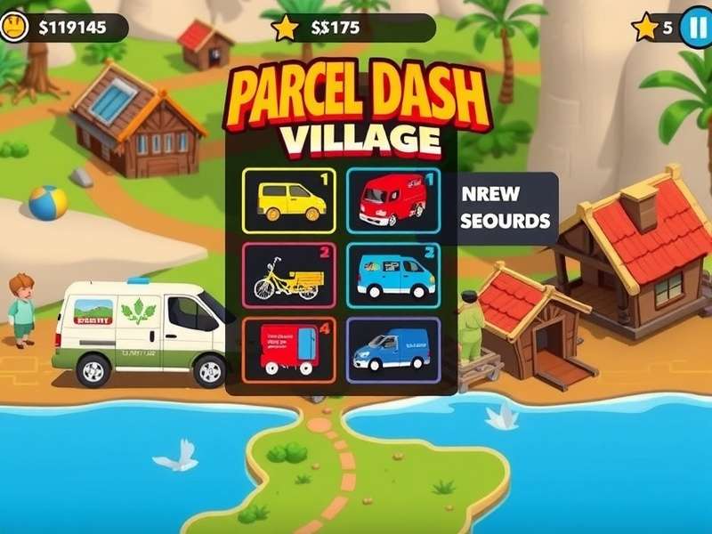 Parcel Dash Village gameplay screenshot showing delivery in Indian village